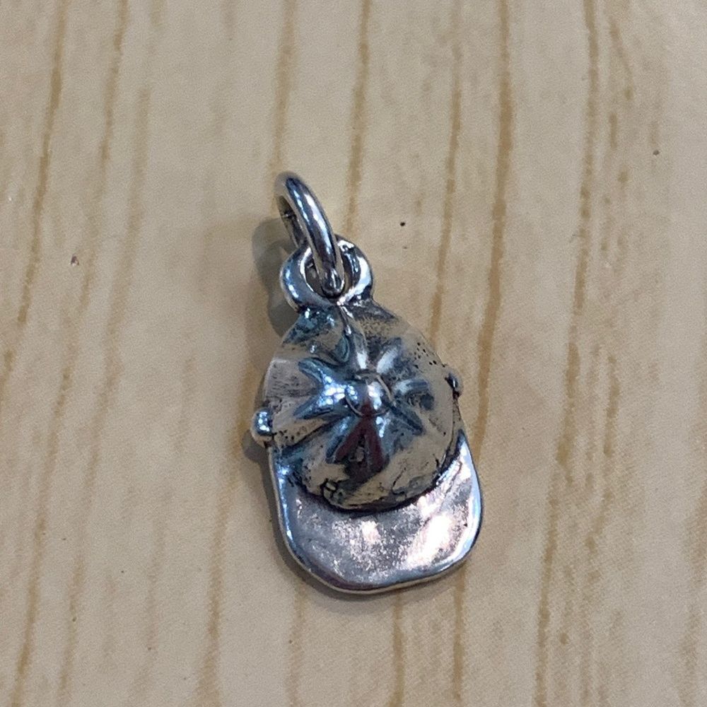 .925 Small Baseball Cap Sterling Silver Jewelry Charm #hat #sports